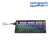 Meetion Vibekey B75 Triple Mode 75 Wireless Bluetooth Membrane Gaming Keyboard in Black with RGB Backlighting