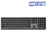 Meetion iKey K230 Wireless and Bluetooth Dual Mode Arabic Keyboard black rechargeable design
