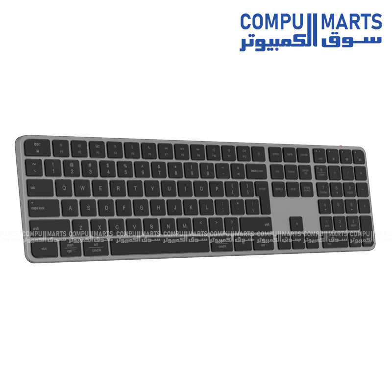 Meetion iKey K230 Wireless and Bluetooth Dual Mode Arabic Keyboard black rechargeable design