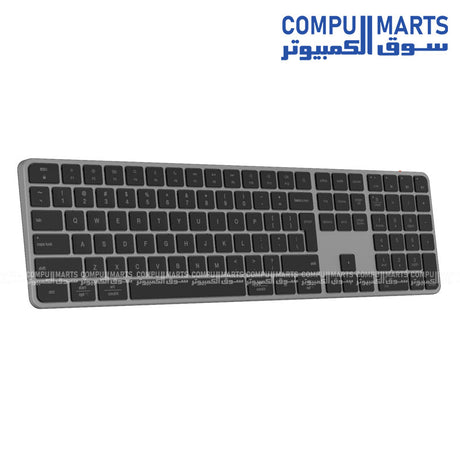 Meetion iKey K230 Wireless and Bluetooth Dual Mode Arabic Keyboard black rechargeable design