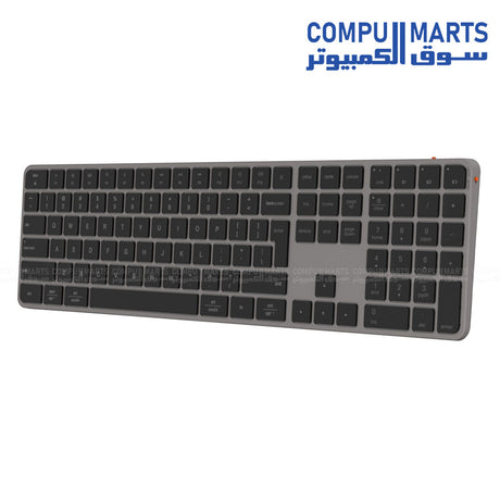 Meetion iKey K230 Wireless and Bluetooth Dual Mode Arabic Keyboard black rechargeable design