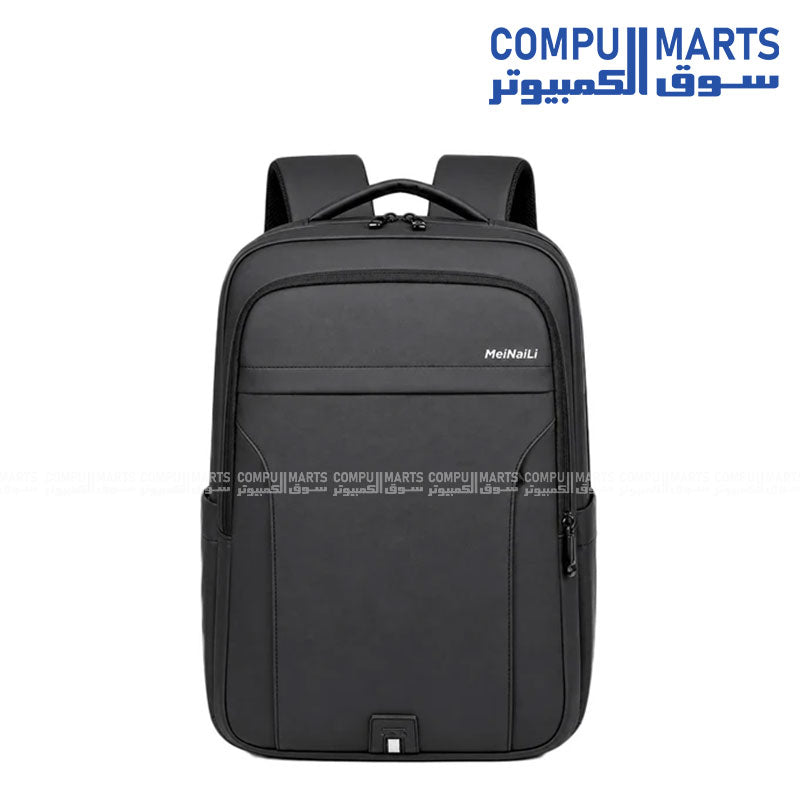 Meinaili 2507 black waterproof laptop backpack