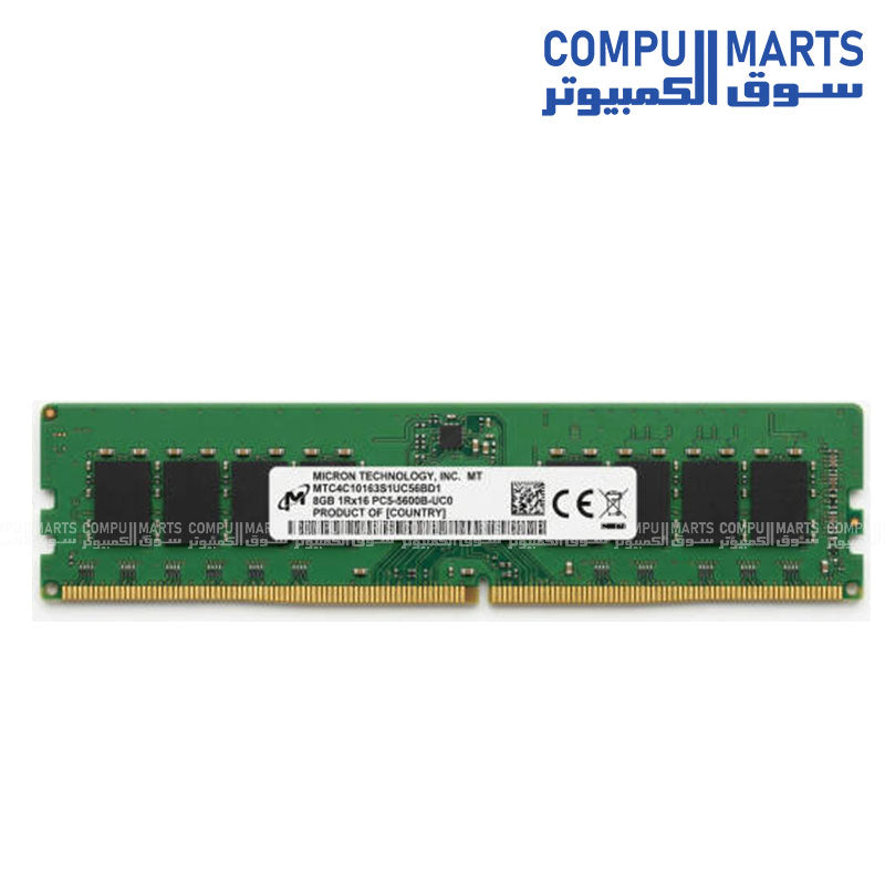 Micron MTC4C10163S1UC56BD1 DDR5 8GB 5600MHz PC5-44800 UDIMM desktop memory