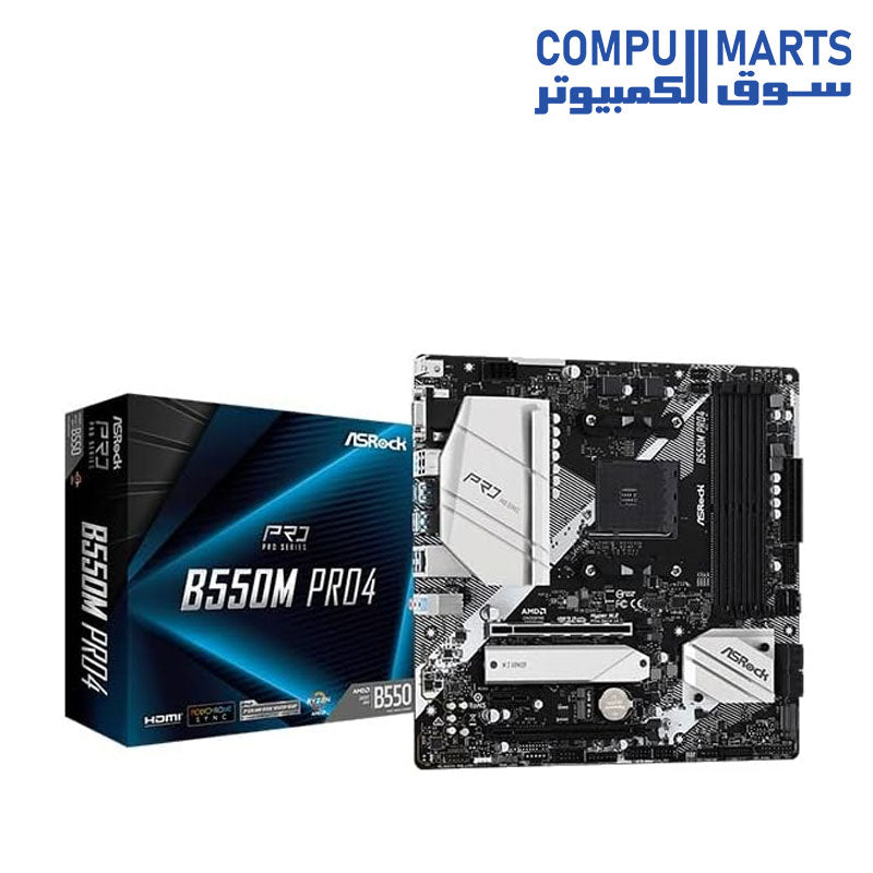 B550M-PRO4-Motherboard-ASRock-AM4-AMD-DDR4
