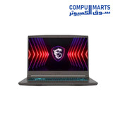 Display screen showing 144Hz refresh rate on MSI Thin 15 B13UC gaming laptop in Egypt