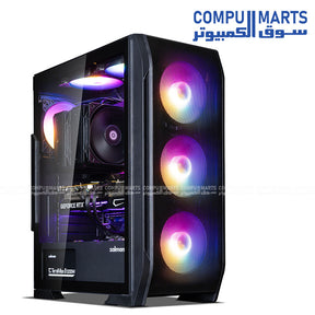 ZALMAN N7 PLUS V2 ATX Case RGB Fans Tempered Glass Front View