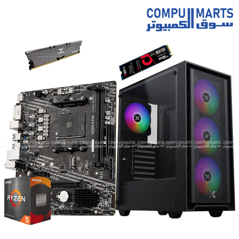 NINJA FLEX CORE | AMD Ryzen 5 5600 | 16GB RAM | 256GB SSD | GPU Options