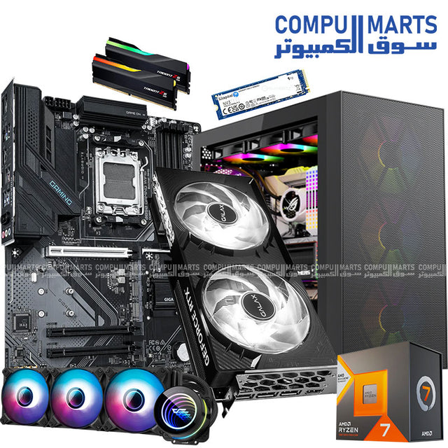 NOVA CORE V11 Gaming PC with AMD Ryzen 7 7800X3D, GALAX RTX 5070 12GB, 32GB DDR5 and 1TB NVMe Gen4 from Compumarts