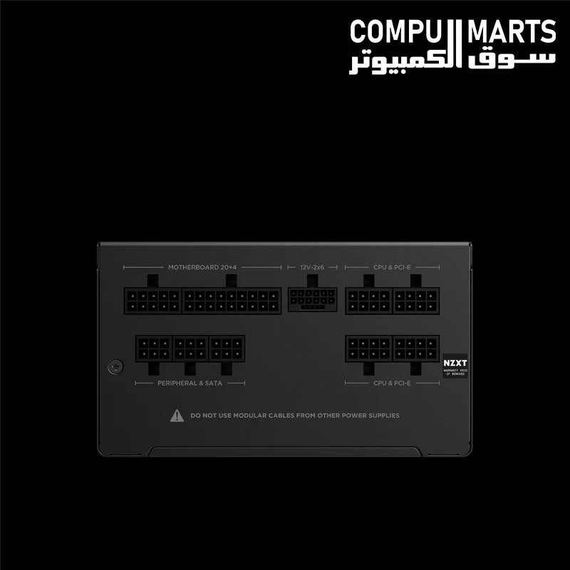 NZXT C750 Gold Core 750W ATX power supply with fully modular cables and individually embossed cable sleeving with cable comb.