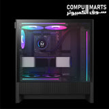 NZXT H5 Flow RGB gaming case with tempered glass and RGB fan