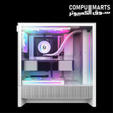 NZXT H5 Flow RGB case supporting E-ATX, ATX, Micro-ATX, and Mini-ITX motherboards