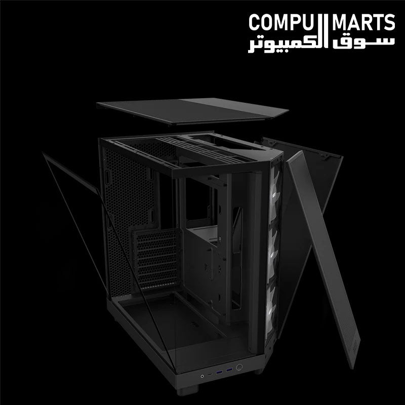 NZXT H6 Flow RGB PC case measuring 435 x 287 x 415 mm with a listed weight of 9.4 kg