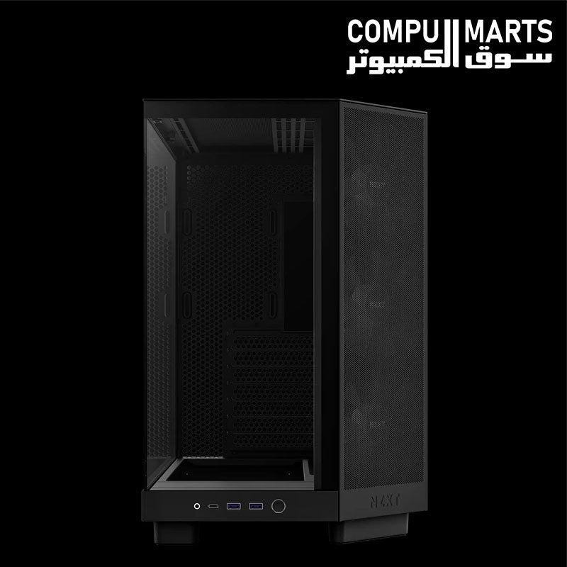 NZXT H6 Flow RGB PC case with SGCC steel construction, tempered glass panels and mesh filters