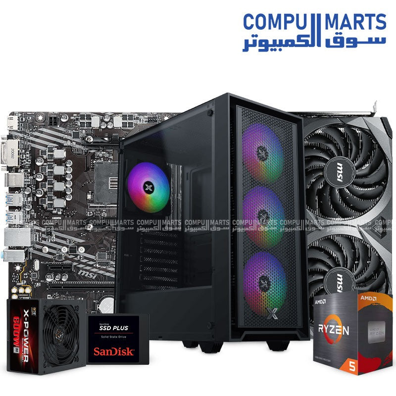 OFFERS 8-8 BUNDLE #4 - Ryzen 5 5500 | A520 | 16GB DDR4 3200MHz | RTX 3060 12GB | 240GB SSD | Xigmatek Sky II FRGB