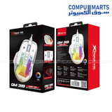 ONIKUMA CW923 Transparent RGB Wired Gaming Mouse – 7 Buttons – 12800 DPI – Customizable Backlight