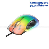 ONIKUMA CW925 RGB Backlit Wired Gaming Mouse – 12800 DPI – Lightweight Transparent