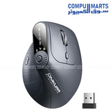 ONIKUMA CW932 ergonomic rechargeable vertical mouse with 2.4G BT1 BT2 connectivity, USB receiver support, up to 3 devices, 2400 DPI, and 8 buttons
