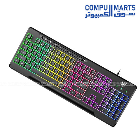 ONIKUMA G32 RGB backlit keyboard with multicolor lighting and ABS keycaps for desktop and laptop use in Egypt