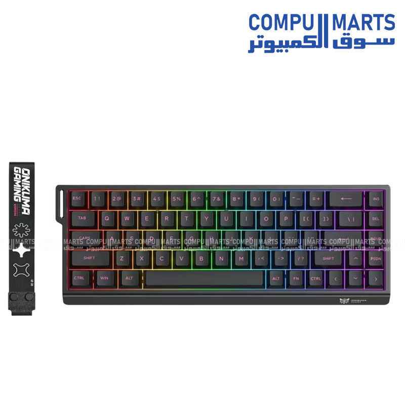 ONIKUMA MT603 Black 65% 68-Key Gaming Mechanical Keyboard