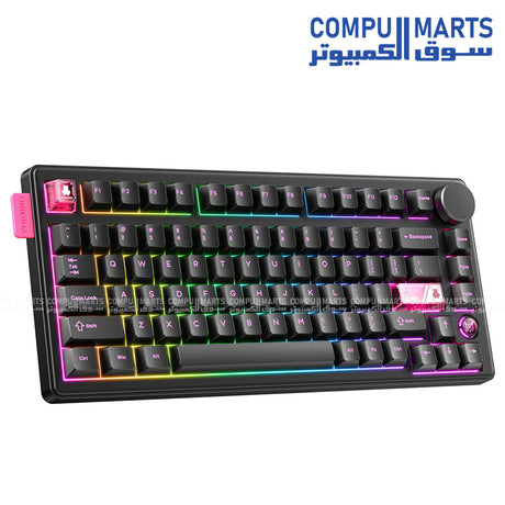 ONIKUMA MT706 81-Key Triple-Mode RGB Mechanical Keyboard 1ms Gasket Egypt