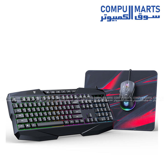 ONIKUMA TZ3006 3 in 1 gaming combo with 104 keys keyboard 3600 DPI mouse wired USB RGB backlit black