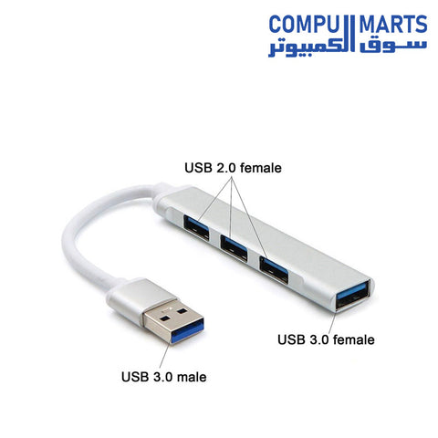 OTN-5701-Cables-Converters-ONTEN-USB-3.0-To 4-Ports-HUB