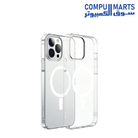 OS-Baseus Lucent Series Magnetic Phone Case for iPhone 15 / 15 Pro / 15 Pro Max, Clear