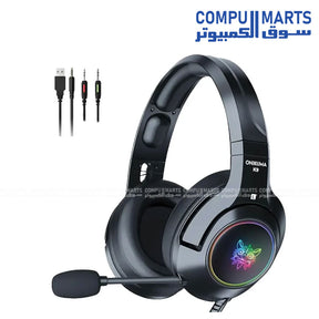 ONIKUMA K9 Gaming Headset 50mm stereo RGB LED