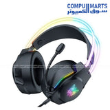 Onikuma X26 RGB Wired Gaming Headset 50mm USB 3.5mm Black Egypt