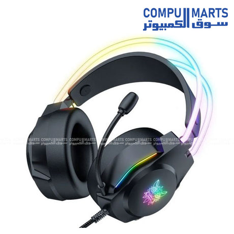 Onikuma X26 RGB Wired Gaming Headset 50mm USB 3.5mm Black Egypt