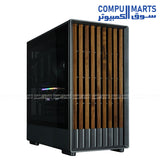 ZALMAN P10 NAMU Black mATX Case Tempered Glass USB-C Front View