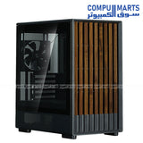 ZALMAN P10 NAMU Black mATX Case Tempered Glass USB-C Front View