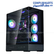 ZALMAN P40 Prism Plus Black ATX Case ARGB Fans Tempered Glass Front View
