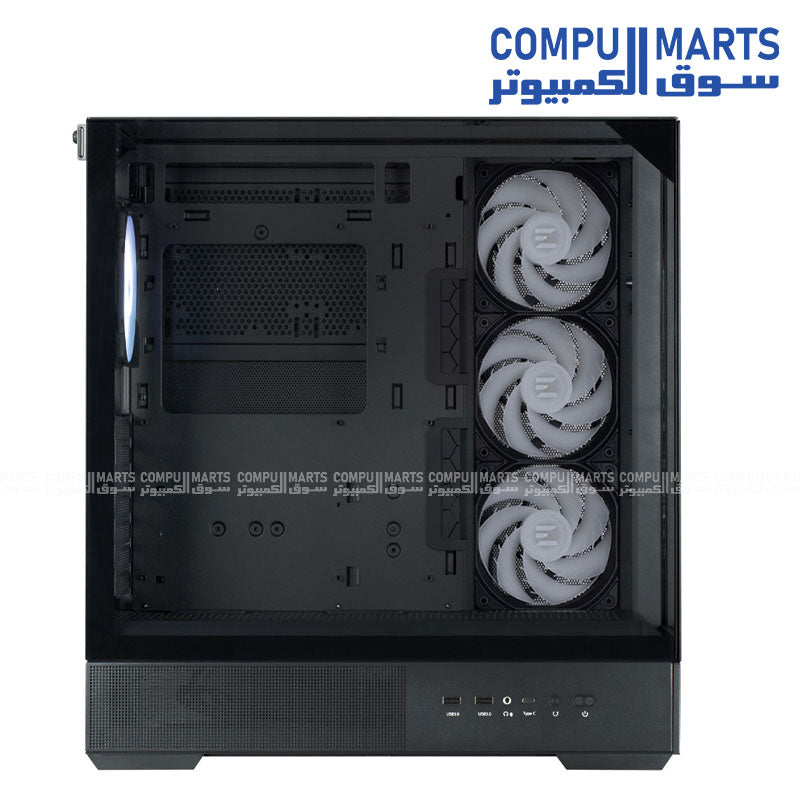 ZALMAN P40 Prism Plus ARGB Gaming Case Lighting Setup