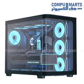 AeroCool P500C – Mid-Tower Gaming Case – ARGB Fans – Tempered Glass – ATX