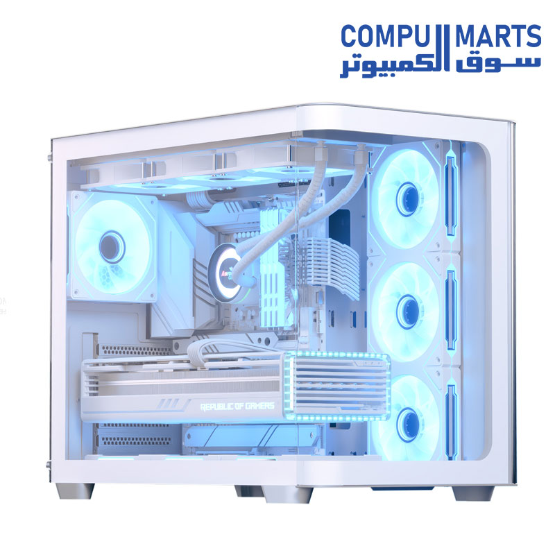 AeroCool P500C – Mid-Tower Gaming Case – ARGB Fans – Tempered Glass – ATX