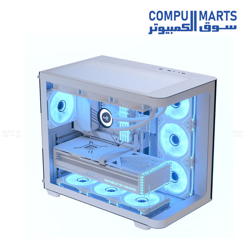 AeroCool P500C – Mid-Tower Gaming Case – ARGB Fans – Tempered Glass – ATX