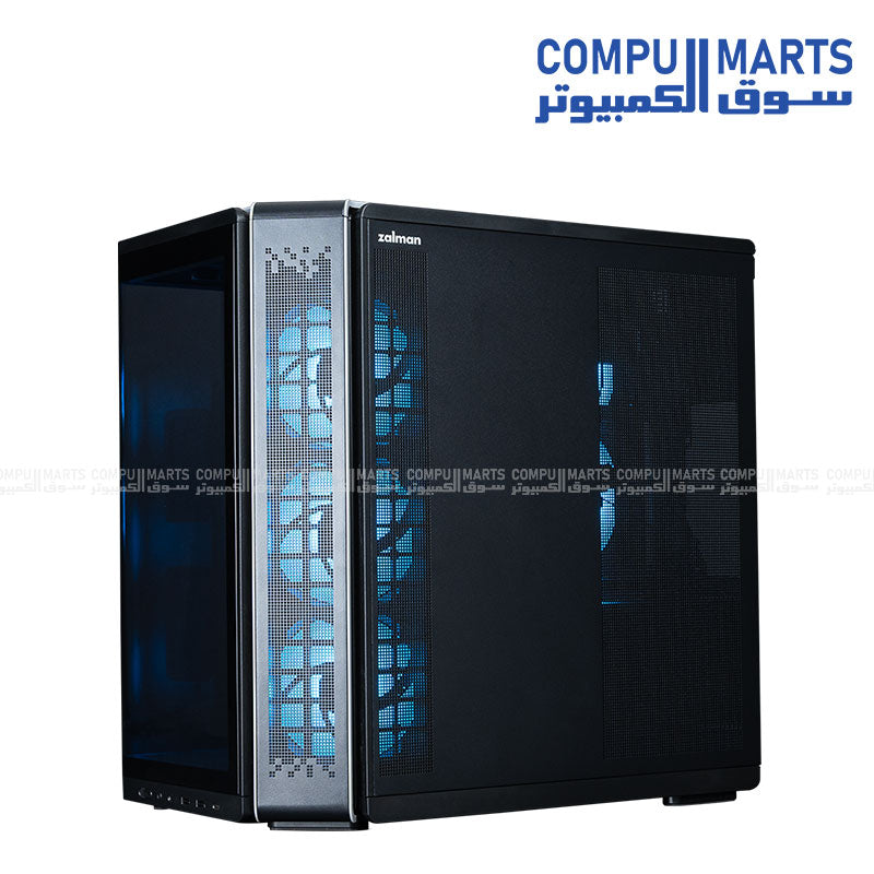 Zalman P60 BLACK / WHITE – ATX Mid Tower Tempered Glass 5 Fans USB-C 435mm GPU 360mm Radiator