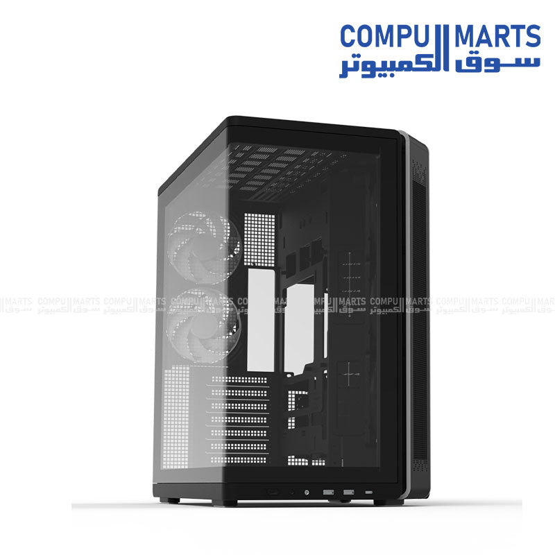 Zalman P60 BLACK / WHITE – ATX Mid Tower Tempered Glass 5 Fans USB-C 435mm GPU 360mm Radiator