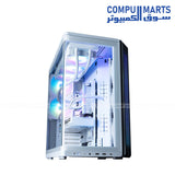 Zalman P60 BLACK / WHITE – ATX Mid Tower Tempered Glass 5 Fans USB-C 435mm GPU 360mm Radiator