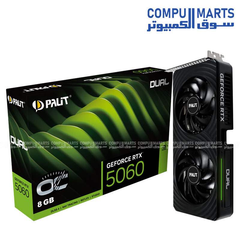 RTX 5060 Dual OC – Graphics Card – Palit –8GB GDDR7 PCIe 5.0 High Performance Gaming GPU