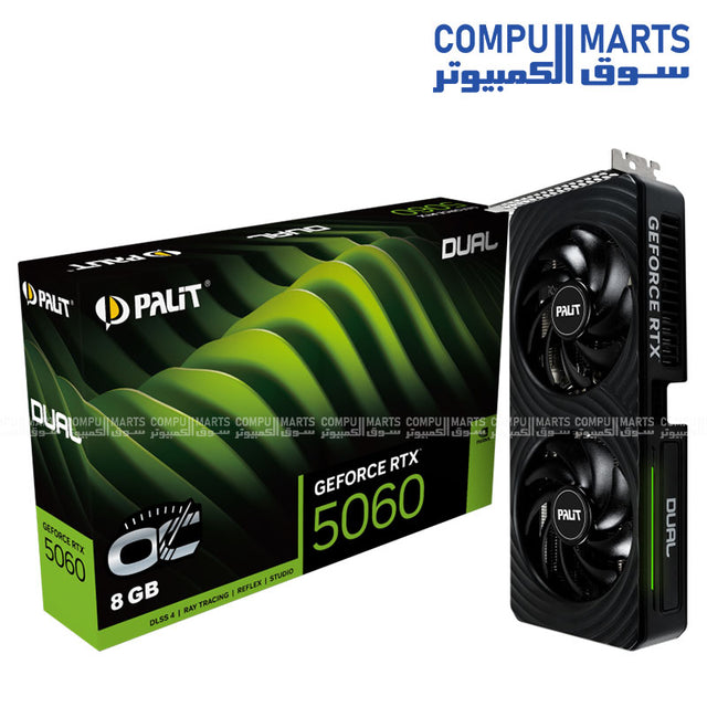 RTX 5060 Dual OC – Graphics Card – Palit –8GB GDDR7 PCIe 5.0 High Performance Gaming GPU