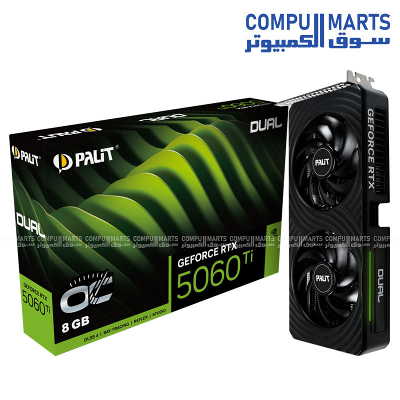 RTX 5060 Ti Dual OC – Graphics Card – Palit – 8GB GDDR7 PCIe 5.0 High Performance Gaming GPU
