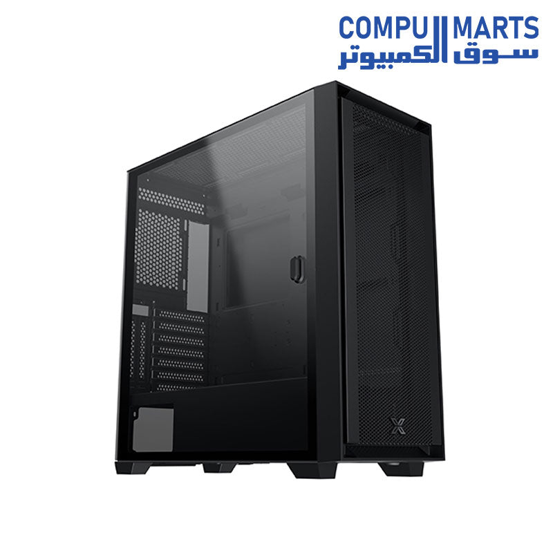 Advanced PC enclosure supporting front 3×120mm or 3×140mm fans, top 2×120mm or 2×140mm fans, rear 120mm fan support, and high airflow mesh construction for Egypt PC enthusiasts