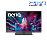 PD2705U-BenQ Designer Monitor - 27" -60Hz- sRGB- HDR10- KVM- USB C Charger- 1 HDMI- 1DP-3 USB 3.2