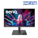 PD2705U-BenQ Designer Monitor - 27" -60Hz- sRGB- HDR10- KVM- USB C Charger- 1 HDMI- 1DP-3 USB 3.2