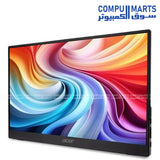 Acer PM161Q B1bmiuux 15.6 Inch Full HD portable IPS monitor front view showing anti-glare screen display