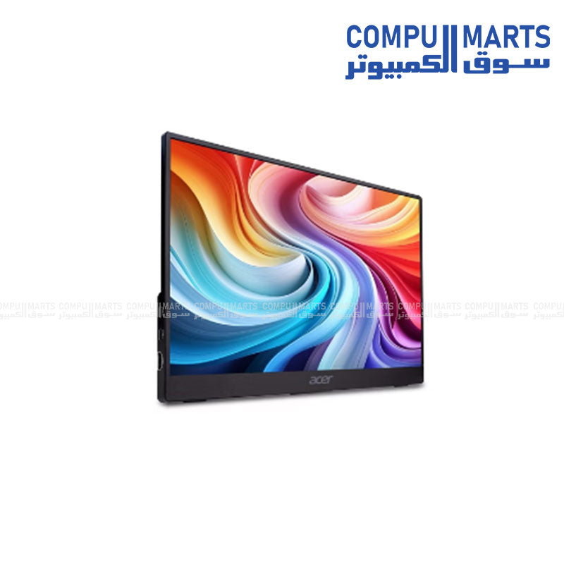 Acer PM161Q B1bmiuux rear ports layout including USB Type-C and HDMI interfaces available at Compumarts Egypt