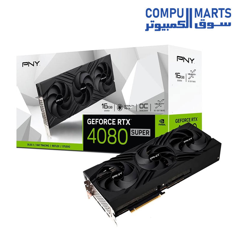 PNY GeForce RTX 4080 Super 16GB VERTO OC Triple Fan Graphics Card