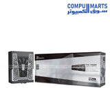 Seasonic Prime TX-1600 1600W Titanium Fully Modular PSU with black braided cables and digital hybrid fan